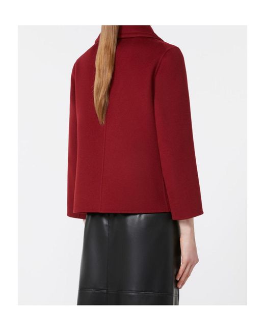 Max Mara Red 'S Elise Double-Breasted Coat