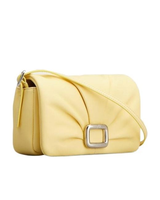 Roger Vivier Natural Ruched Detailed Mini Crossbody Bag