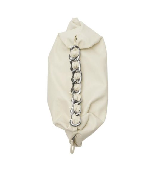 Burberry Natural Medium Swan Chain-Linked Shoulder Bag