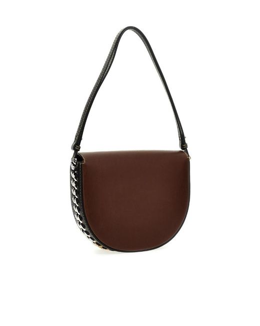 Stella McCartney Brown Frayme Midi Shoulder Bag