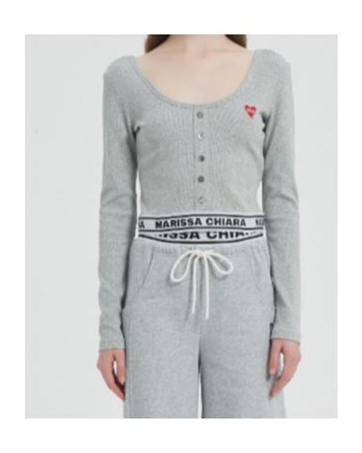Marissa Chiara Gray Long-Sleeved T-Shirt
