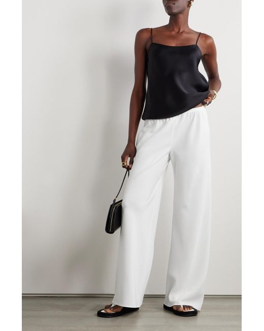 The Row White Gala Wide-Leg Trousers