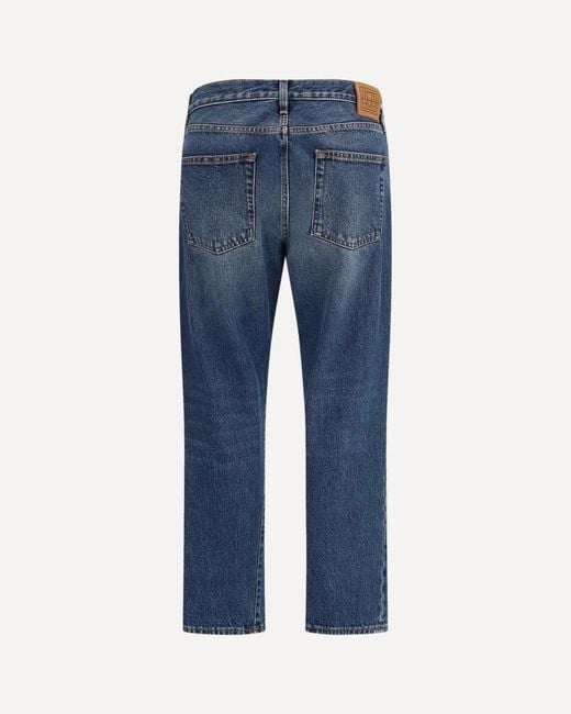 Totême  Blue Logo-Patch Jeans