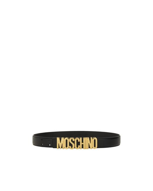 Moschino White Logo Lettering Belt for men