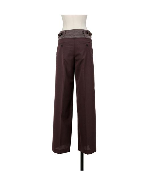 Sacai Purple Belt Loop Casual Pants