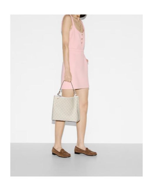 Gucci Natural Gg Emblem Small Shoulder Bag
