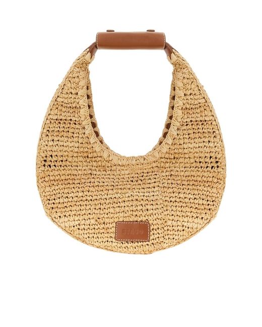 Staud Natural Moon Woven Tote Bag