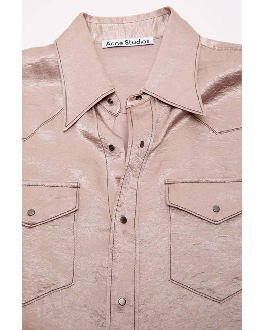 Acne Pink Long-Sleeved Shirt for men