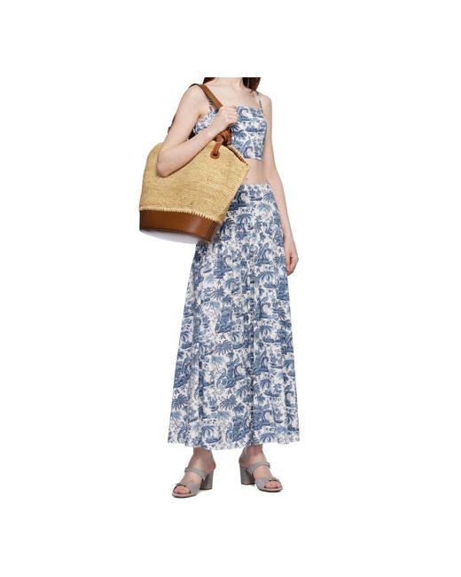 Staud Brown Double Handle Shoulder Bag