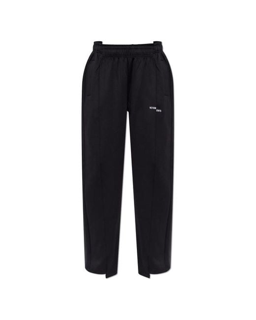 Vetements Black Logo Embroidered Sweatpants