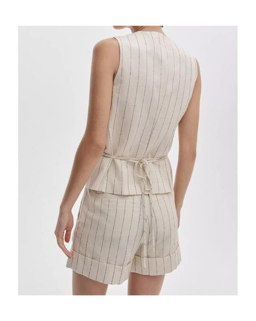 Rag & Bone Natural Neila Striped Shorts