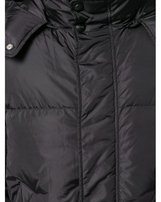 MSGM Black Logo Printed Down Jacket for men