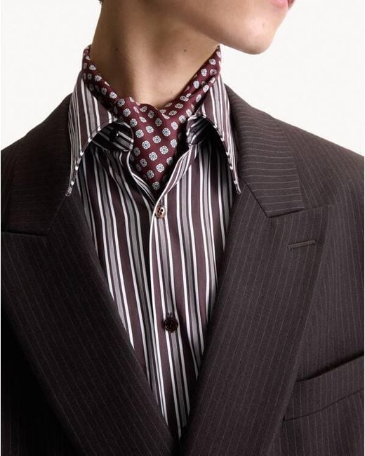Saint Laurent Purple Lavalliere Scarf for men