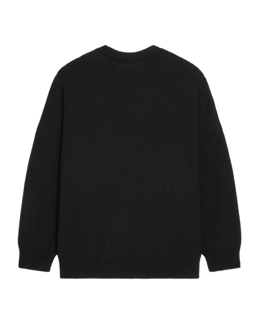Céline Black Dash Snow Crew Neck Sweater for men