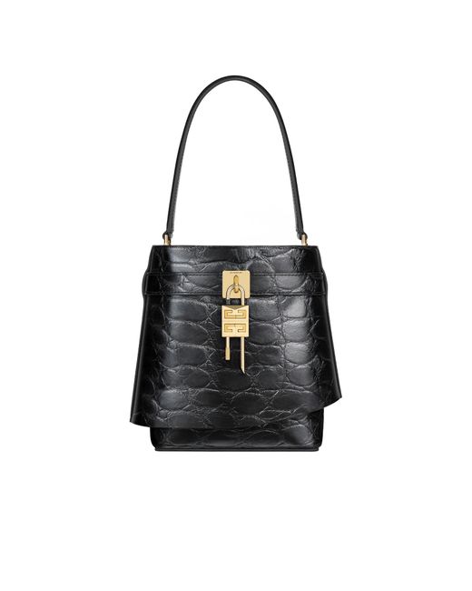 Givenchy Black Shark Lock Bucket Bag