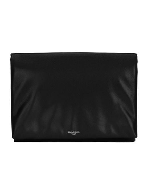 Dolce & Gabbana Black Logo Printed Crossbody Bag for men