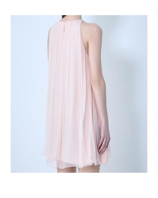 Chloé Pink Chloé Ruffled Cape Mini Dress