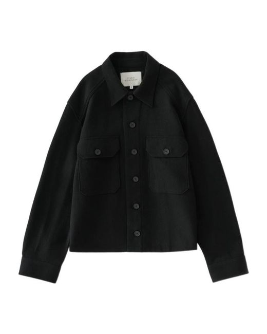 Studio Nicholson Black Long-Sleeve Casual Jacket for men