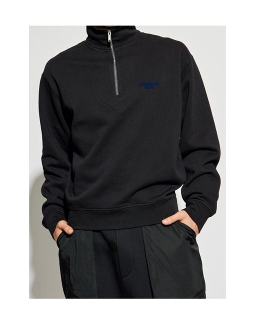 DSquared² Blue Half-Zip Sweatshirt for men
