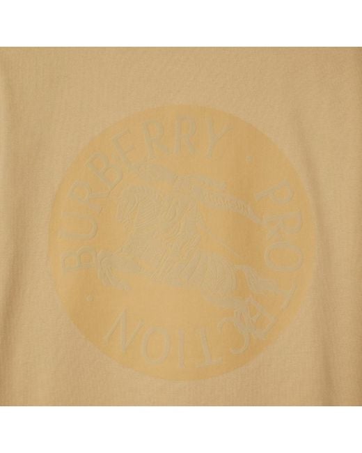 Burberry Natural Cotton Ekd Badge T-Shirt for men
