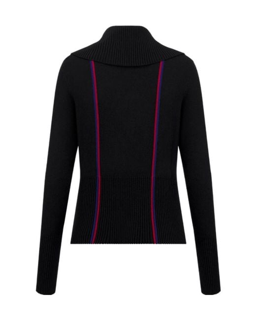 Dior Black Alps Stand-Collar Sweater