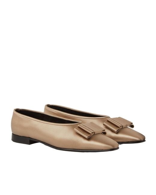 Loro Piana Brown Hennie Ballet Flat