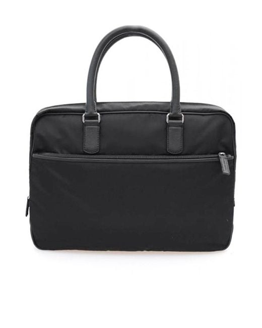 Giorgio Armani Black Logo Handbag for men