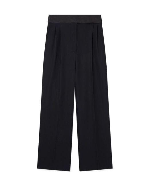 Stella McCartney Blue Wide Leg Tuxedo Trousers