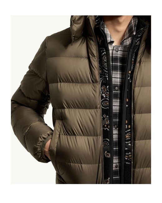 Moncler Green Ravenlock Hooded Short Down Jacket for men