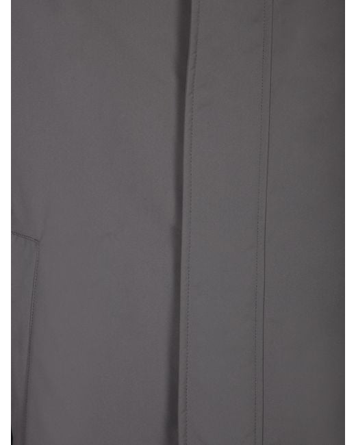 Herno Gray Hooded Padded Coat for men
