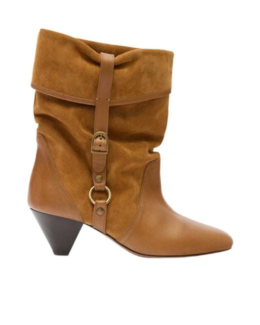 Isabel Marant Brown Darner Buckle Boots