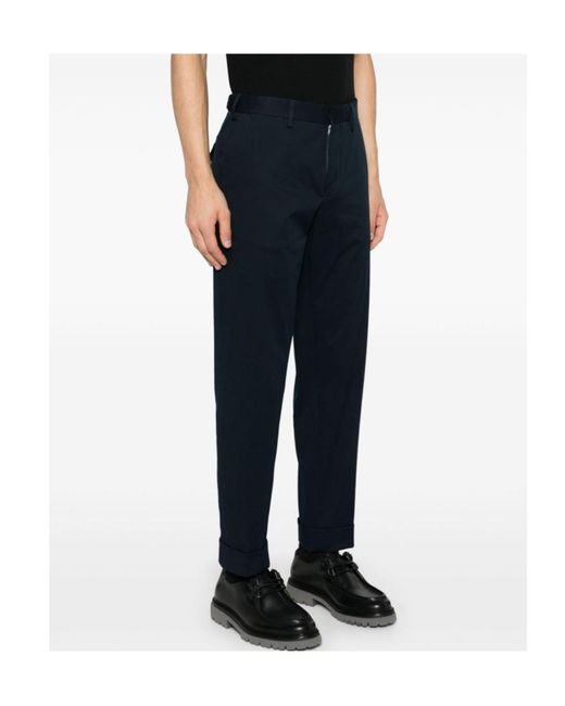 Dries Van Noten Blue Belt-Loop Casual Pants for men