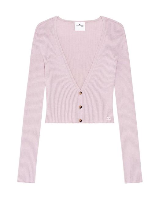 Courreges Pink Solar Cardigan