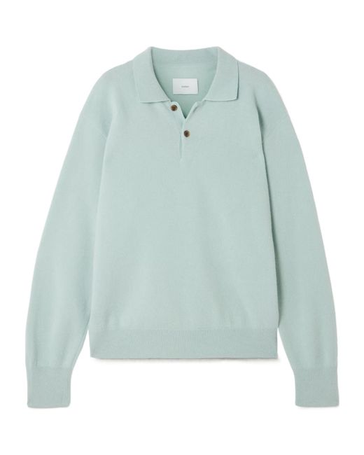 Ssstein Blue Brushed-Wool Polo Shirt
