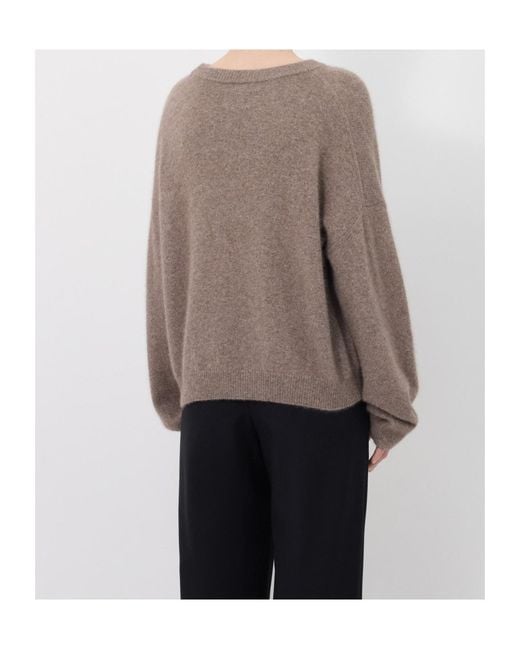 Loulou de Saison Gray Tristan Crewneck Knitwear