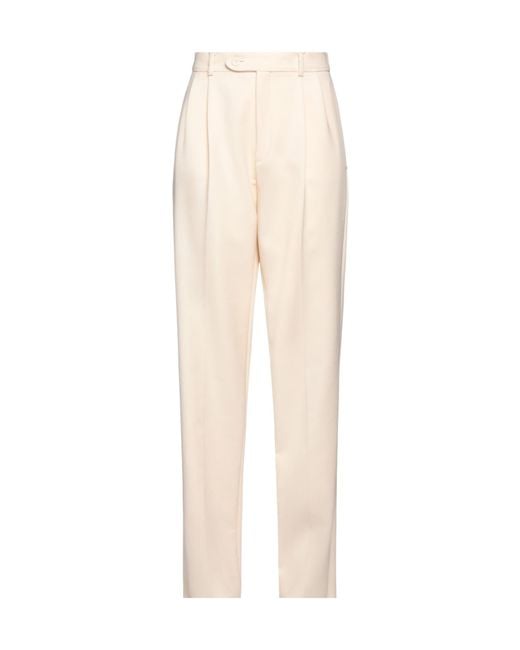 Sportmax Natural High-Waisted Straight-Leg Pants