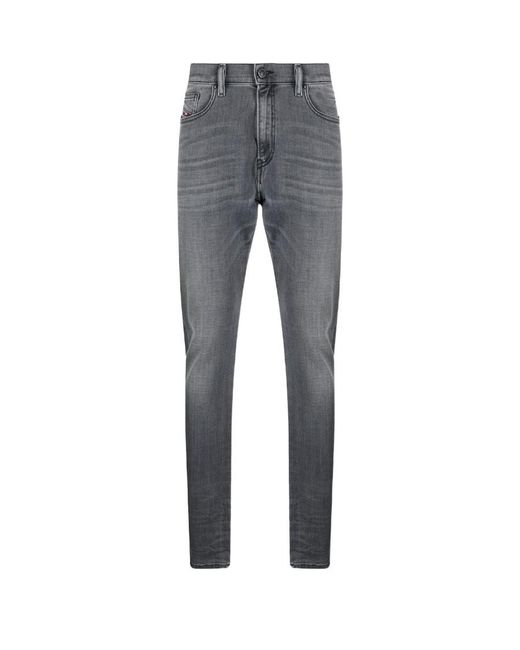 DIESEL Gray D-Amny Mid-Rise Slim-Fit Jeans for men