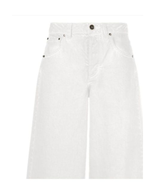 Uma Wang White Straight Casual Pants