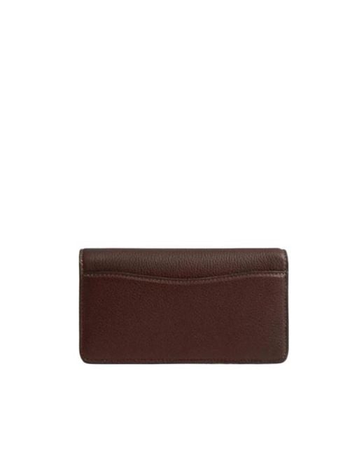 COACH Brown Foldover Chain Shoulder Bag