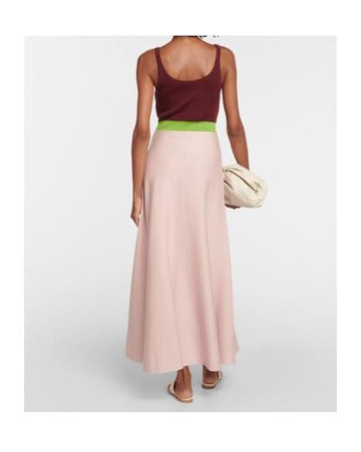 Gabriela Hearst Purple Wool And Silk Long Dress