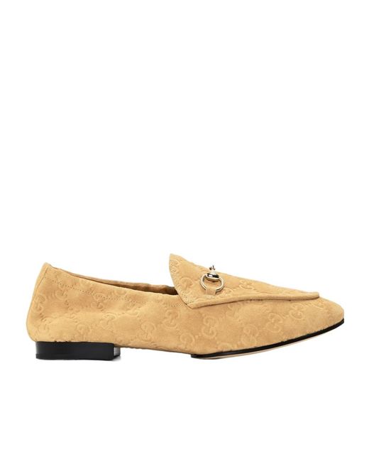 Gucci Natural Logo Loafers