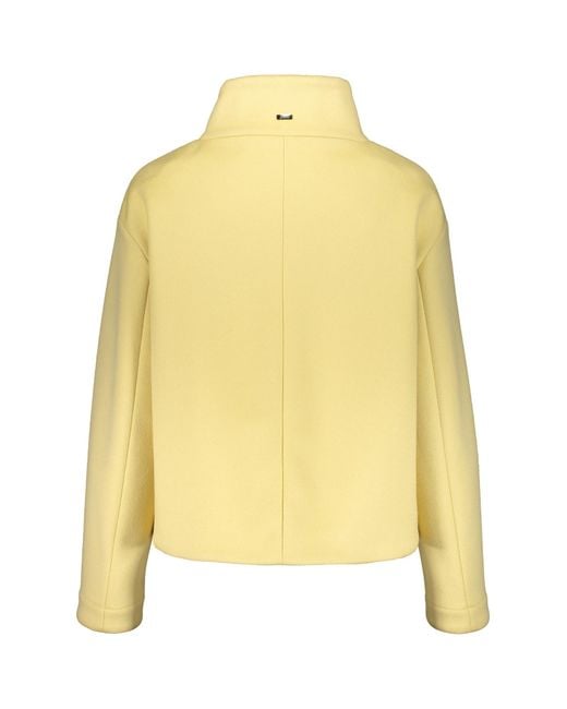 Herno Yellow High-Neck Zip Short Coat