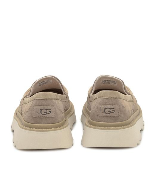 Ugg Gray Ascot Lug-Sole Loafers for men