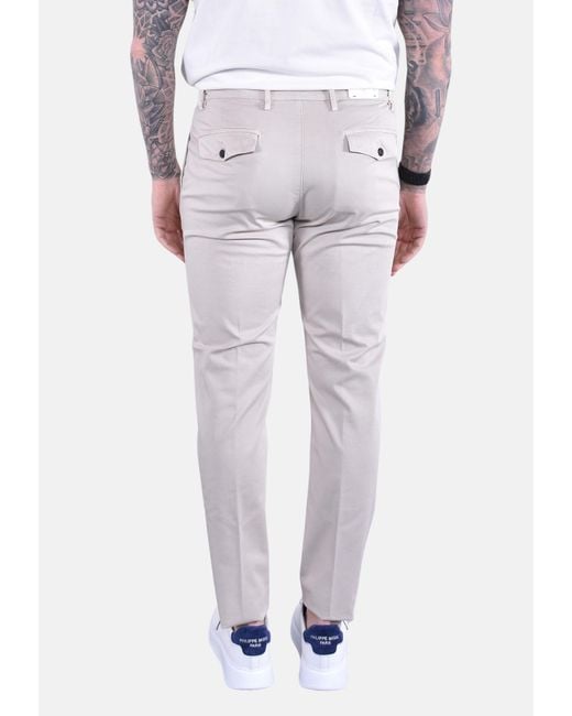Eleventy Gray Pleated Slim Pants for men