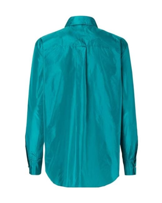 Fendi Blue Long Sleeved Oversized Shirt