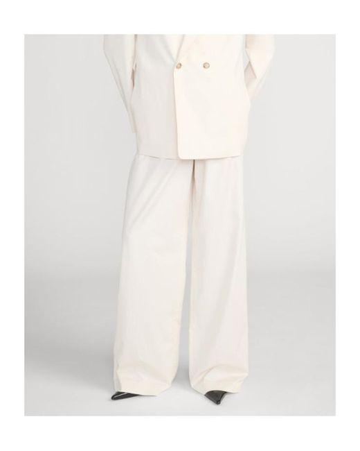 FRAME White The Society Wide-Leg Trousers