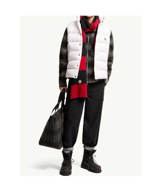 Moncler White Tibb Down Vest for men