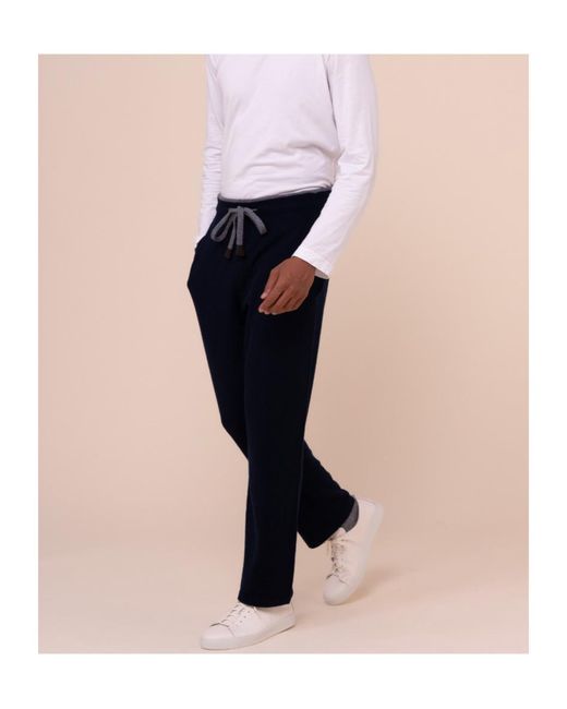Fedeli Blue Davis Cashmere Knit Pants for men