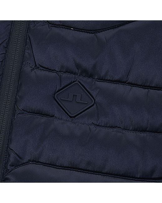 J.Lindeberg Blue Quilted Zippered Cotton Jacket