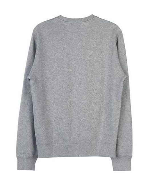 Maison Kitsuné Gray Long-Sleeved Sweater for men